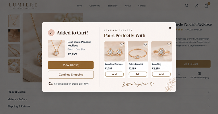 UpCartAOV-Right-after-adding-to-cart-upsell