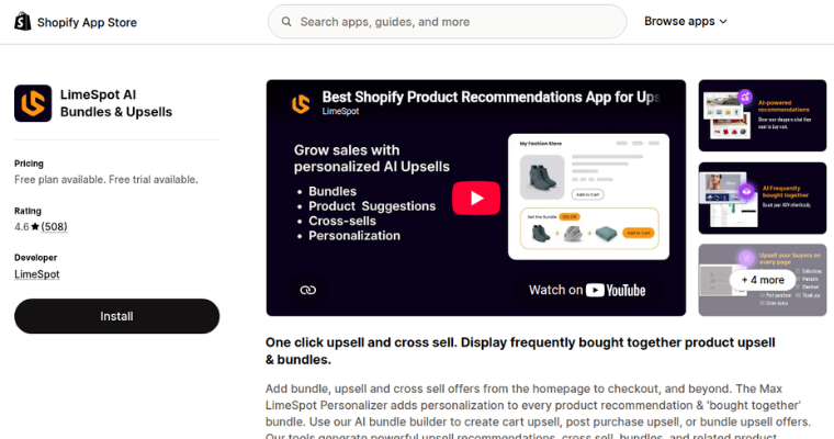limespot-ai-bundles-upsells-shopify