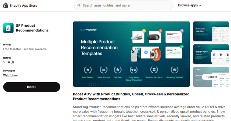 sf-product-recommendations-storefrog-shopify