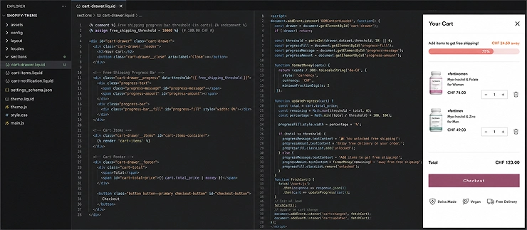 shopify-free-shipping-bar-manual-code-result