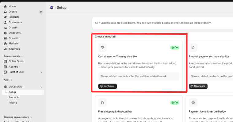 upcartaov-shopify-cart-drawer-upsell-setup