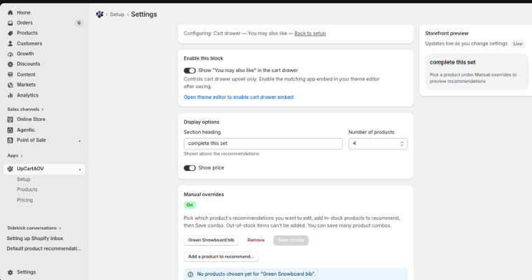 upcartaov-you-may-also-like-settings